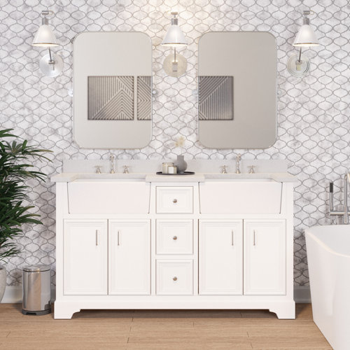 Sand & Stable Emiliano 60'' Double Bathroom Vanity with Top & Reviews Wayfair